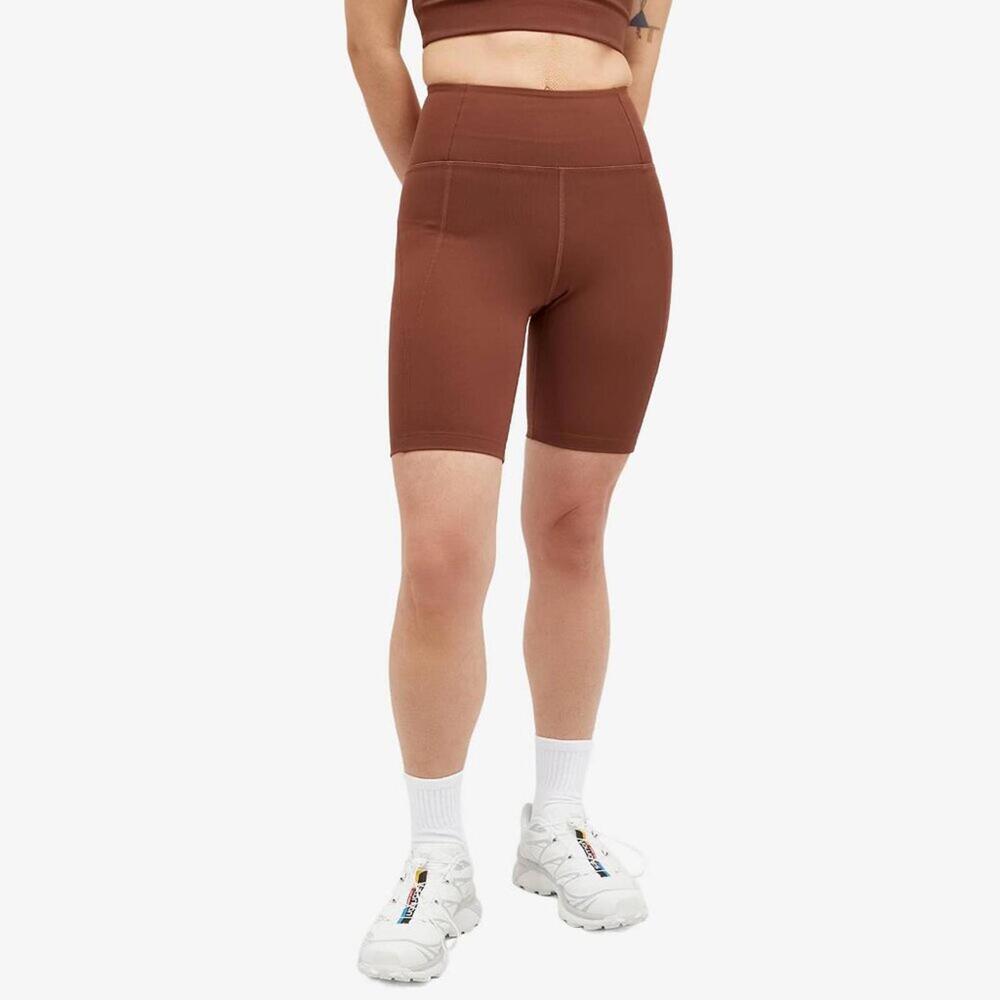 Girlfriend Collective High Rise Bike Shorts - Brown - Small